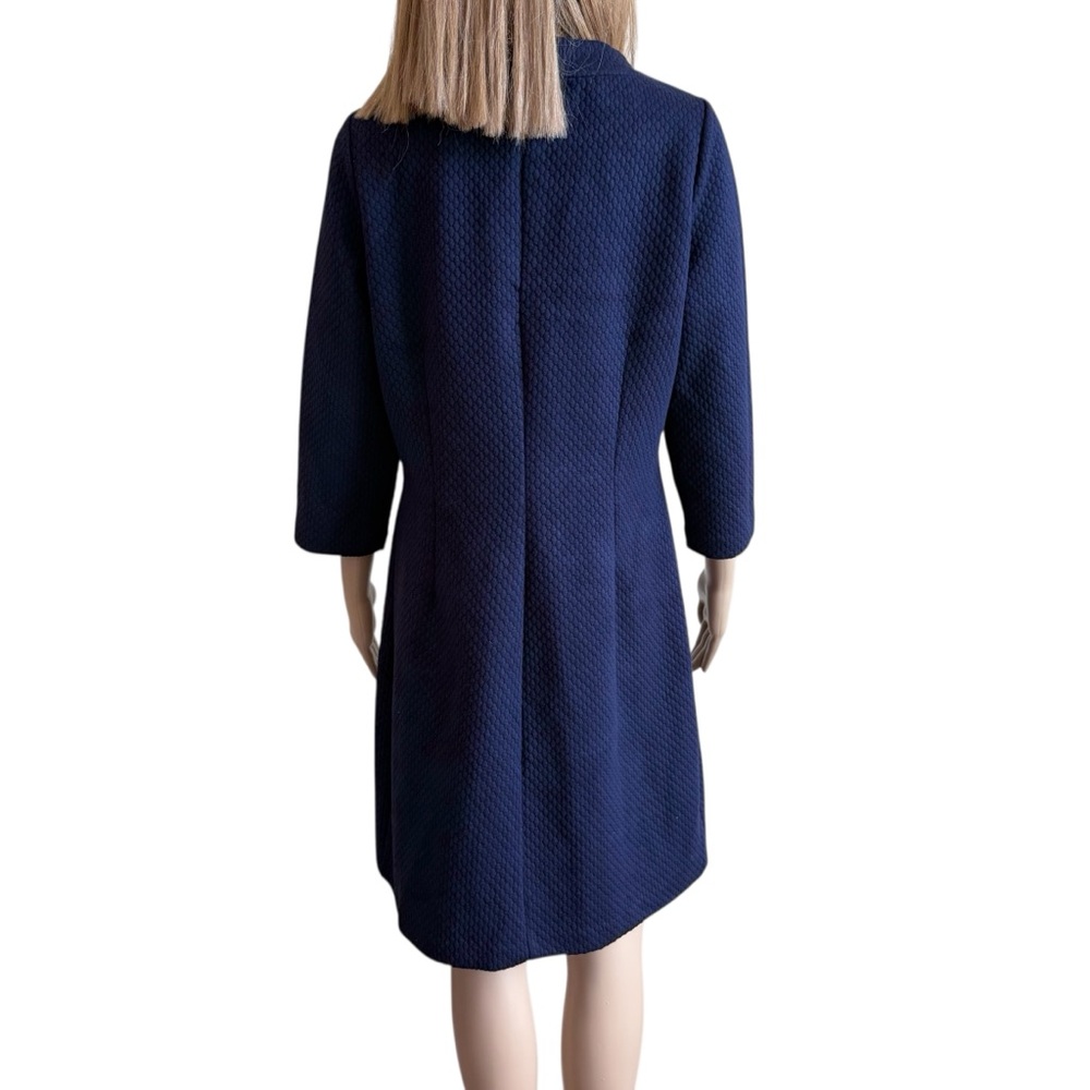 Boden Navy Abigail Jacquard Dress 10R EUC - Picture 3 of 7